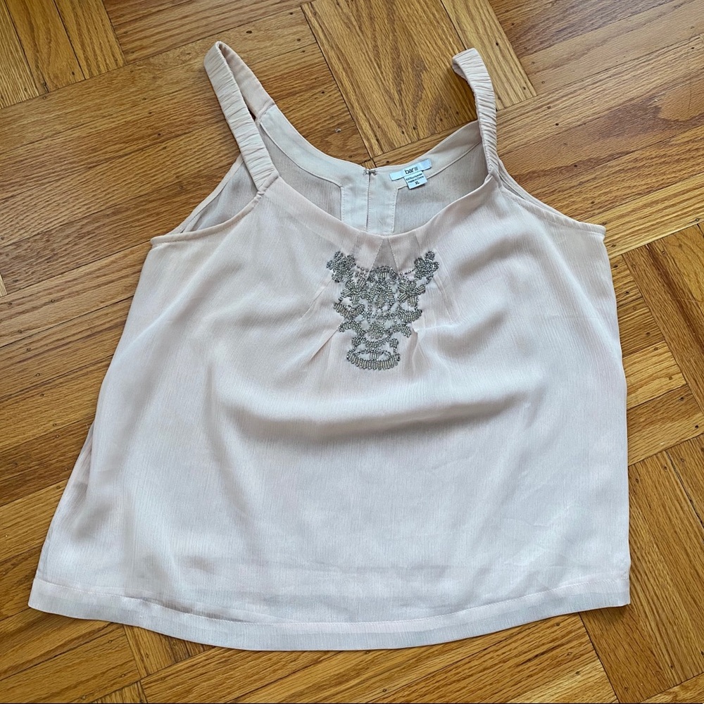 Blush beaded tank